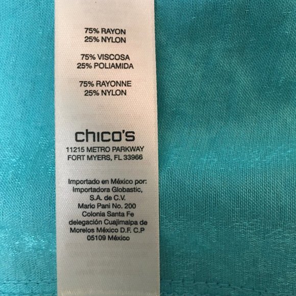 dressy Chico's aqua blue jacket - Picture 6 of 12